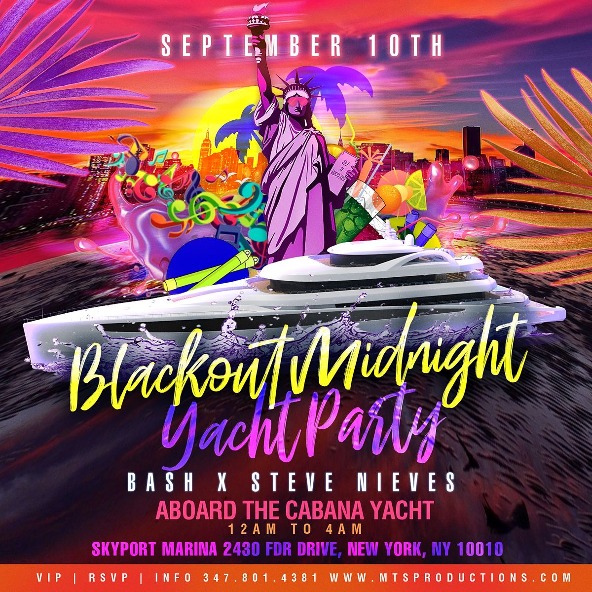 Blackout Midnight Yacht Party at Jewel Yacht