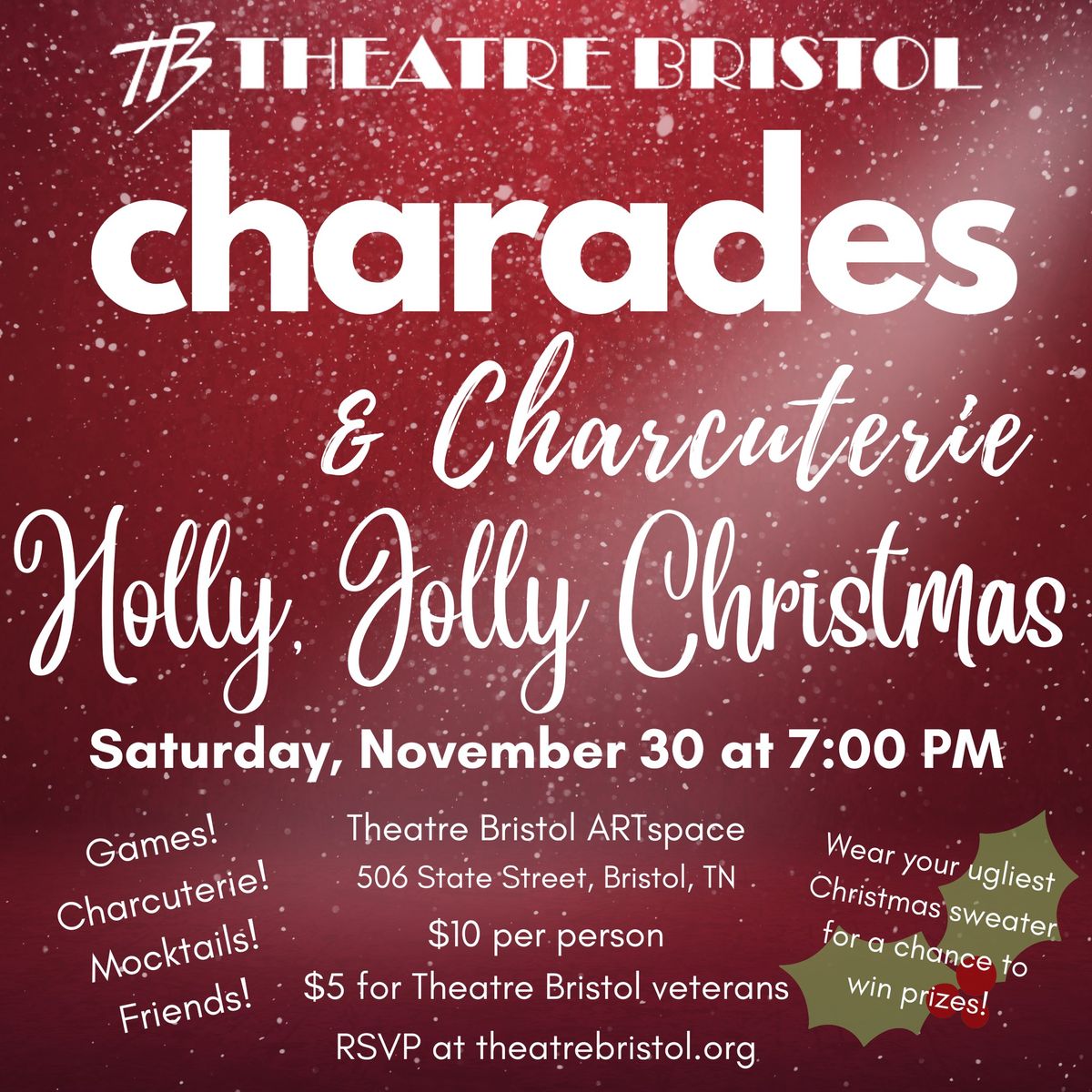 Charades & Charcuterie: Holly, Jolly Christmas