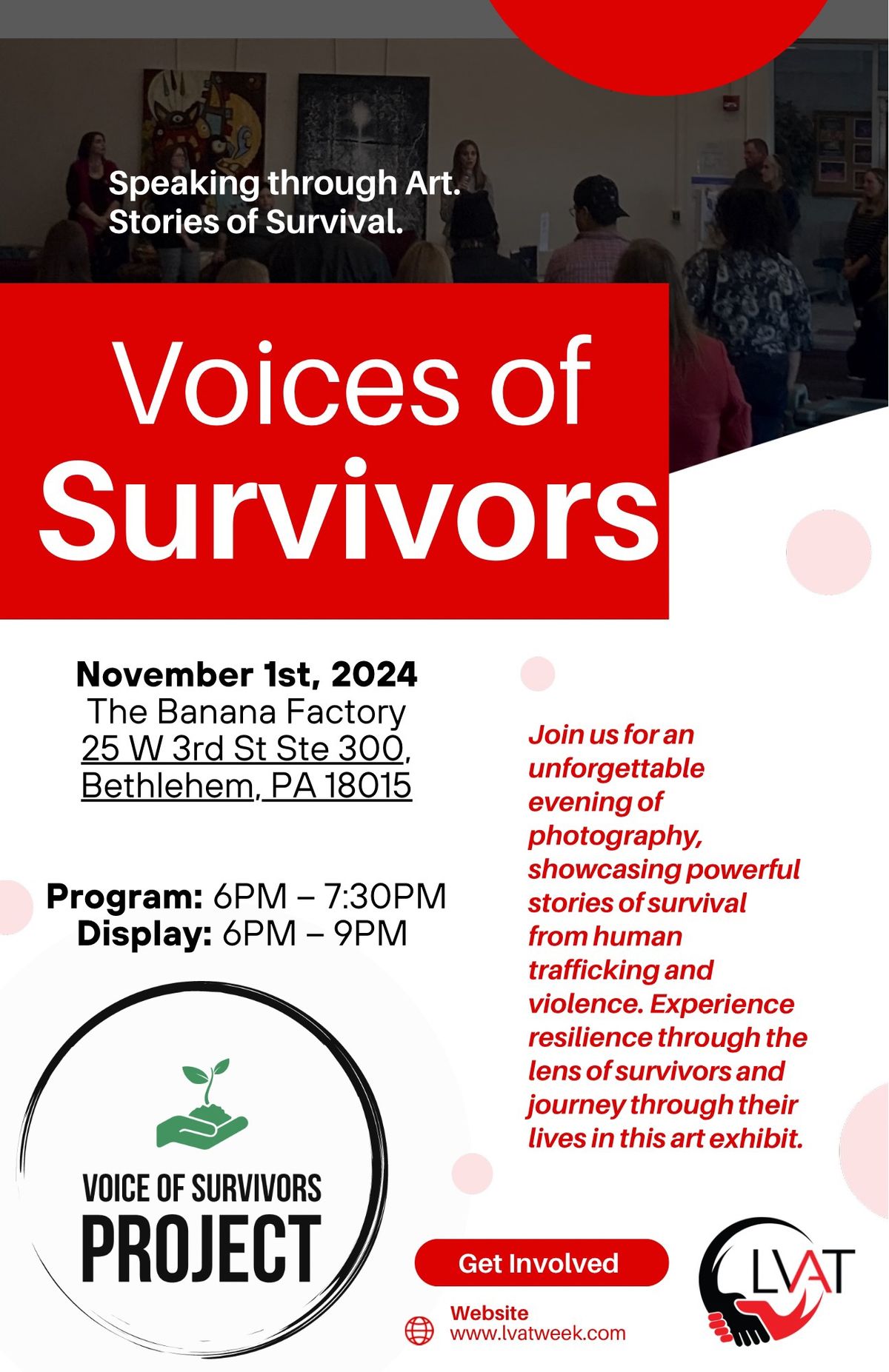 LVAT Presents: Voices of Survivors Project and Art Exhibit 