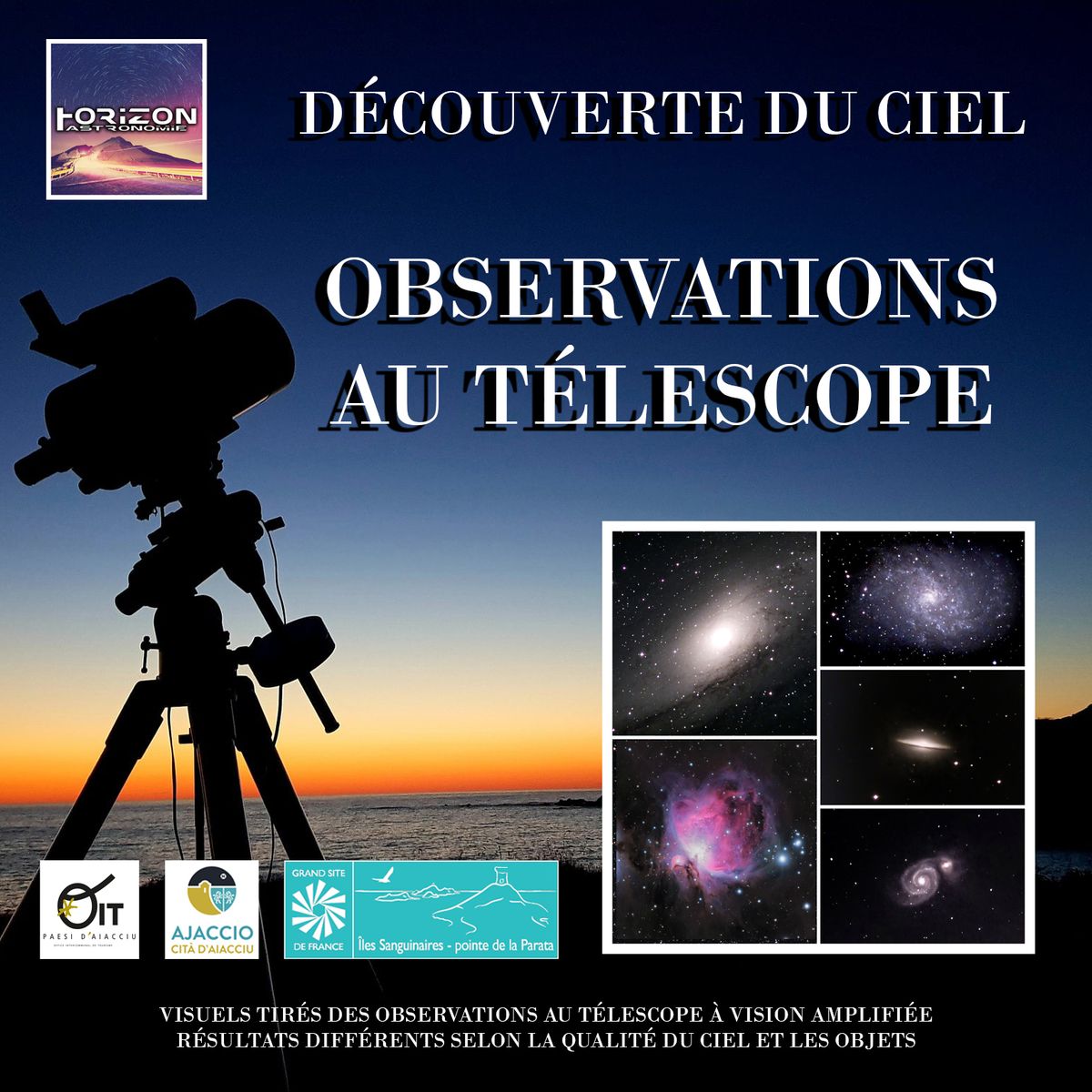 D\u00e9couverte du ciel et Observations au t\u00e9lescope