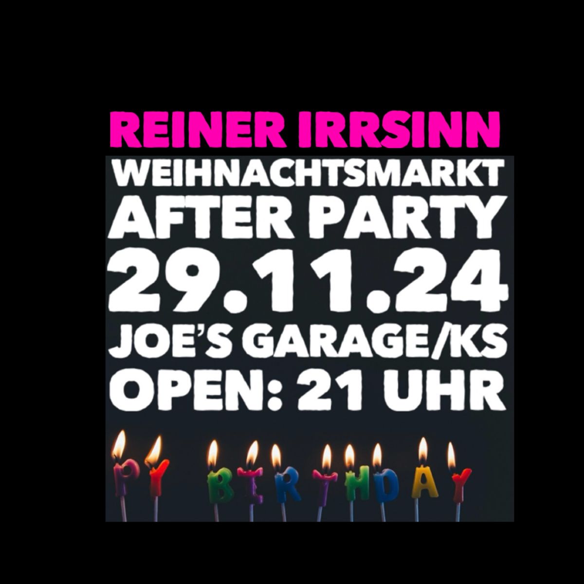 Reiner Irrsinn Show - Weihnachtsmarkt AFTER PARTY