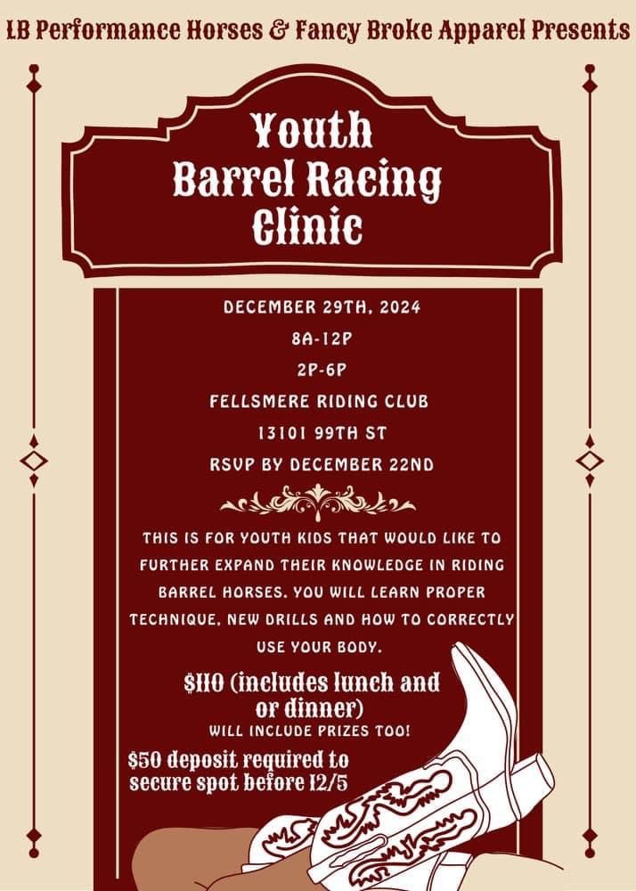 Youth Barrel Racing Clinic 2024