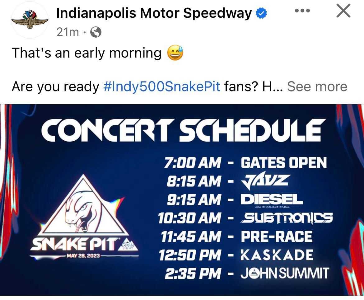 Indy 500 Snake Pit