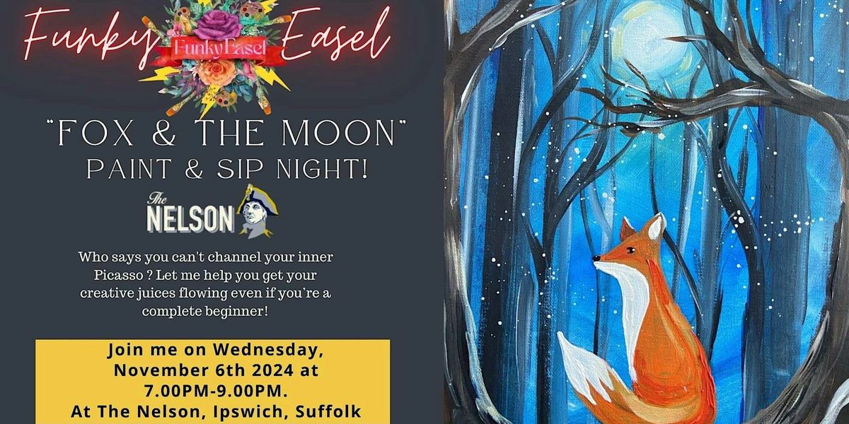 The Funky Easel Sip & Paint Party: The Fox & The Moon