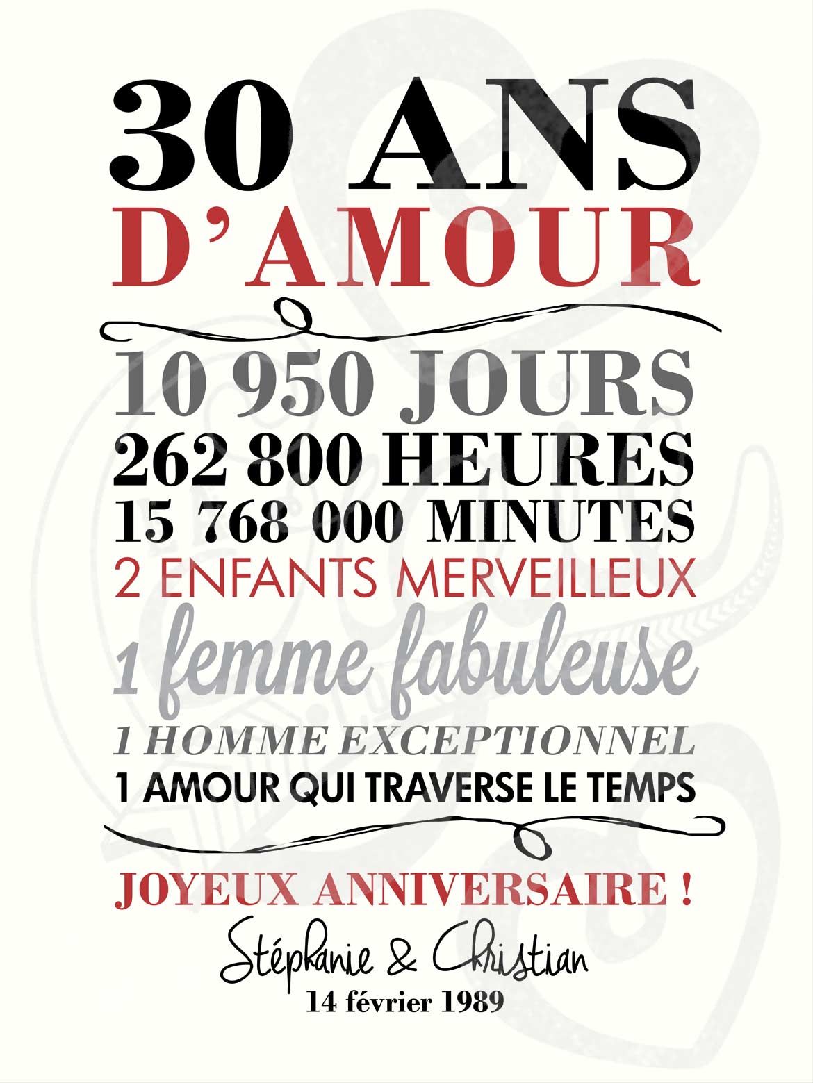 30 ans d'Amour