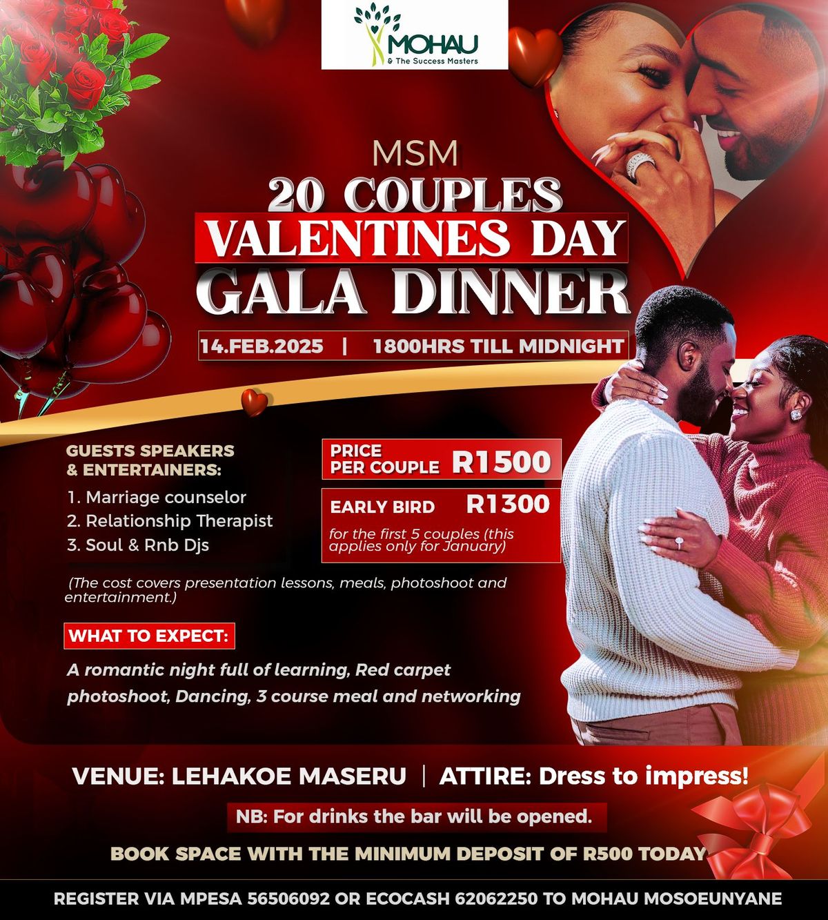 Valentine's Day Gala Dinner (20 couples only) 