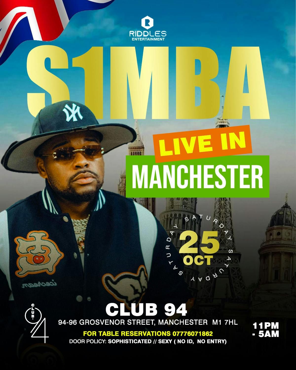 S1MBA LIVE IN MANCHESTER 