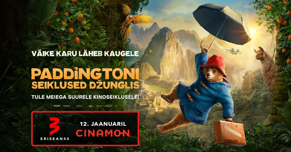 TV3 perep\u00e4eva eriseanss ''Paddingtoni seiklused d\u017eunglis" CINAMON T1 kinos\ud83c\udf0e