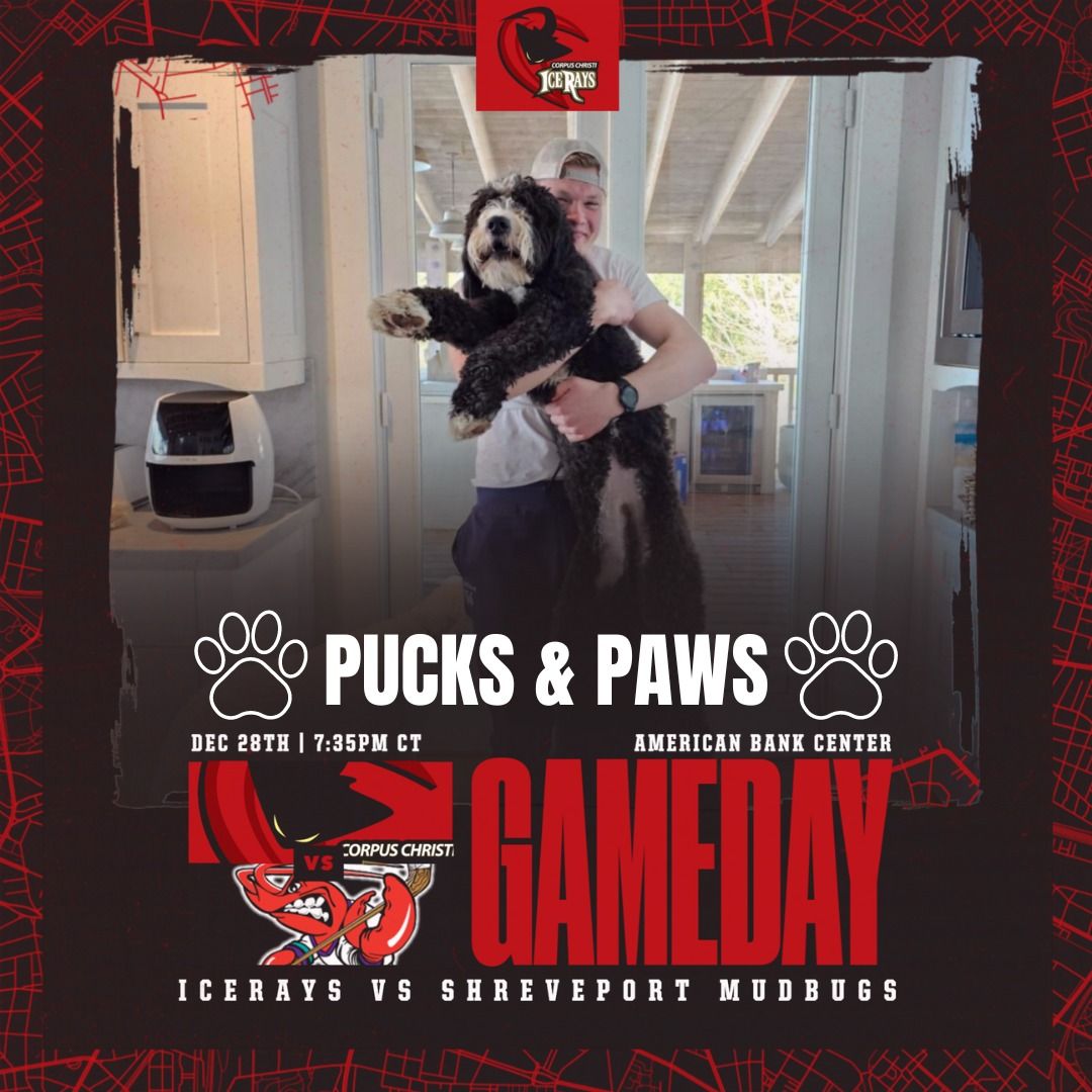 Corpus Christi IceRays vs Shreveport Mudbugs - Pucks & Paws Theme Night