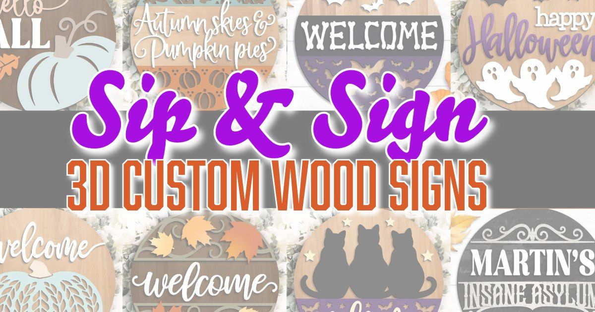 3D Wood Signs Paint Party at The Copper Pub with Bristle & Board