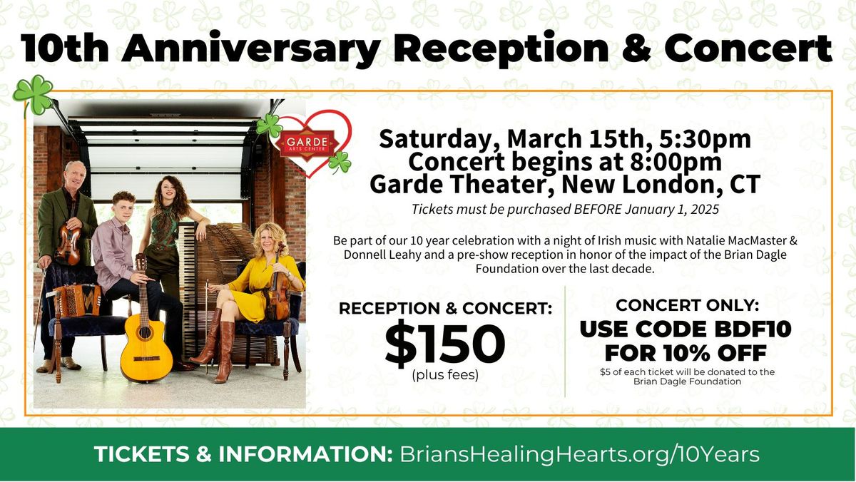 Brian Dagle Foundation 10th Anniversary Celebration & Irish Music Concert