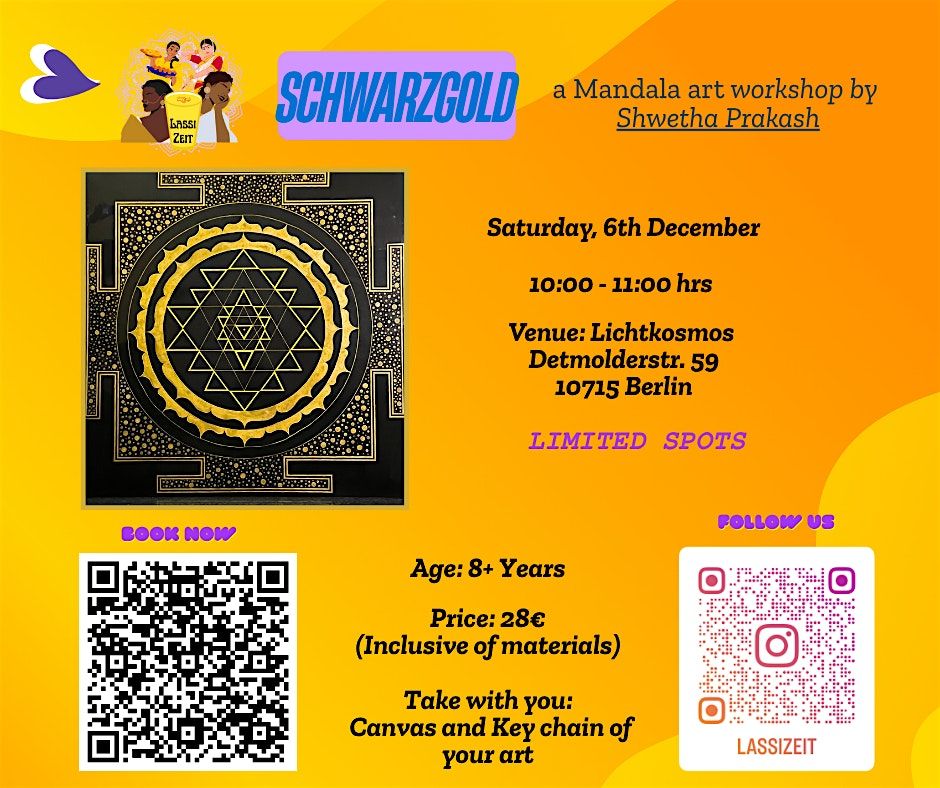 SchwarzGold - a Mandala art workshop by  Shwetha Prakash