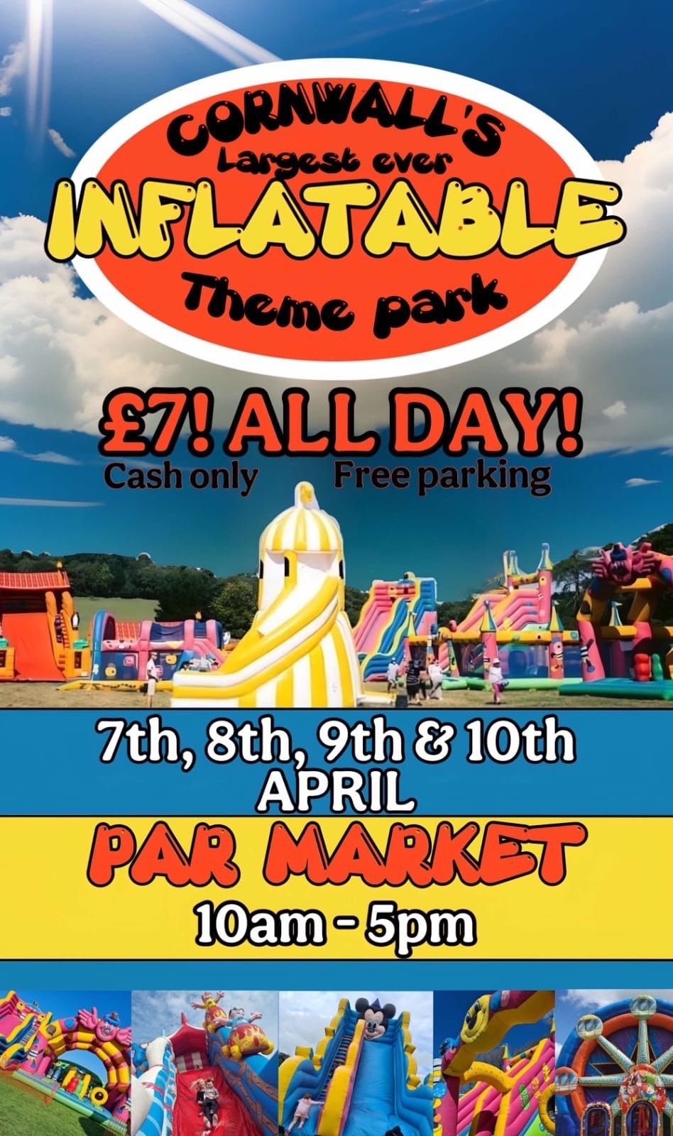 CORNWALL\u2019S LARGEST EVER INFLATABLE THEME PARK