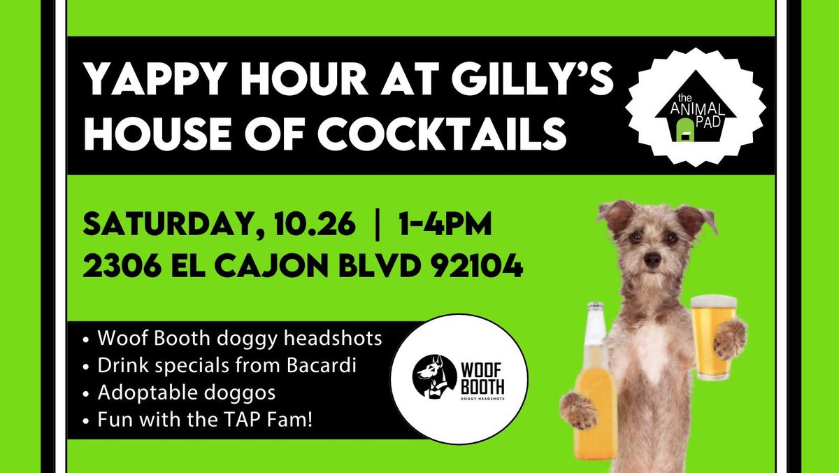 Yappy Hour at Gilly\u2019s House of Cocktails