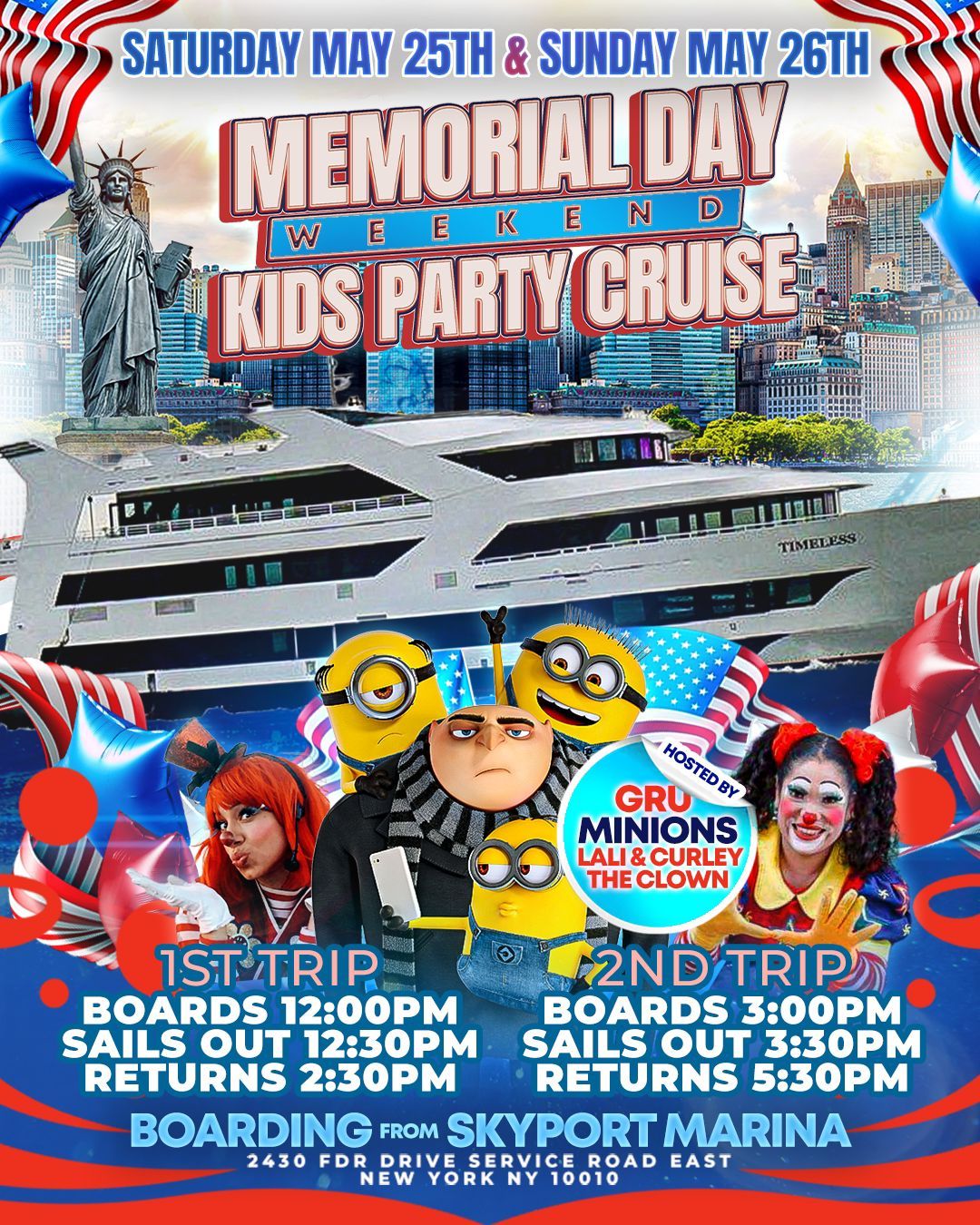 \ud83d\udef3 Memorial Day Weekend Kids Party Cruise! \ud83c\uddfa\ud83c\uddf8