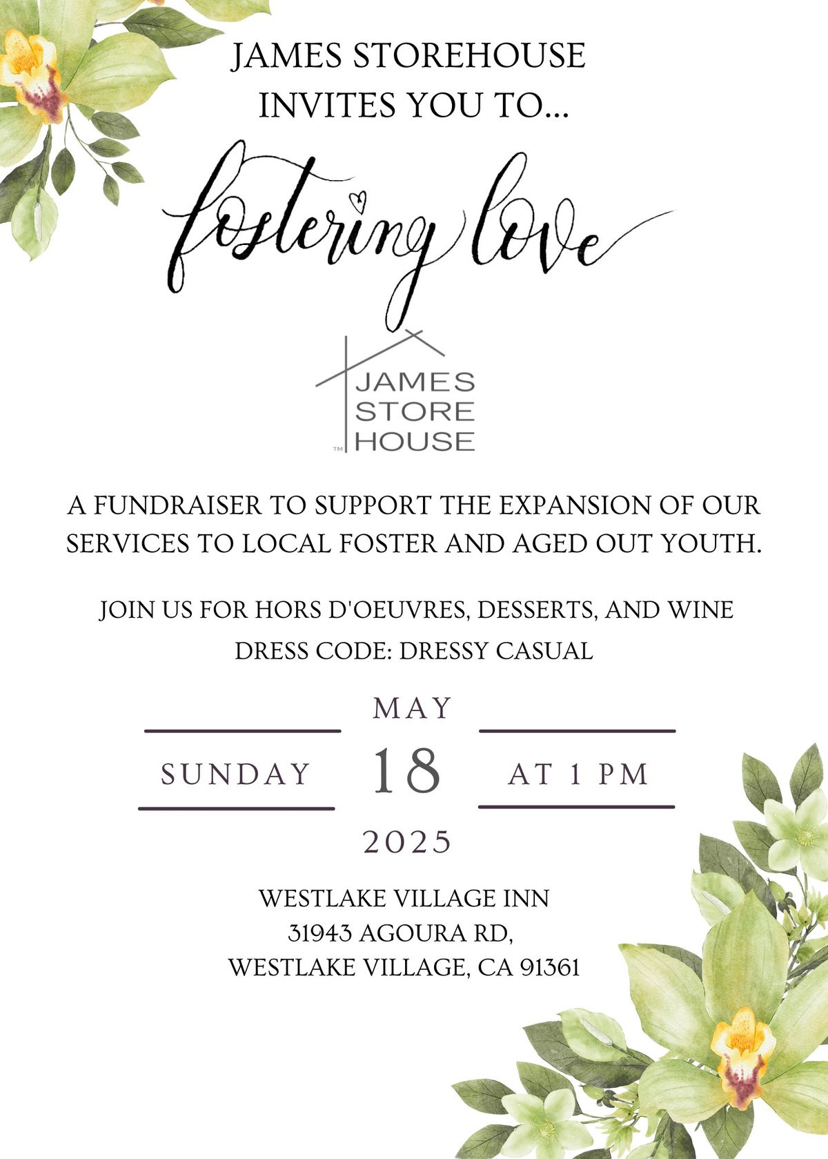 Fostering Love Fundraiser for James Storehouse