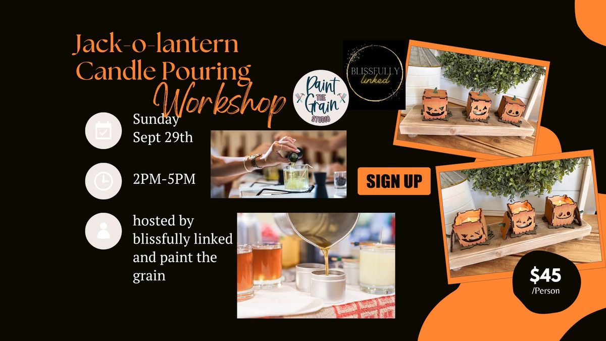 jack-o-lantern and candle pouring workshop