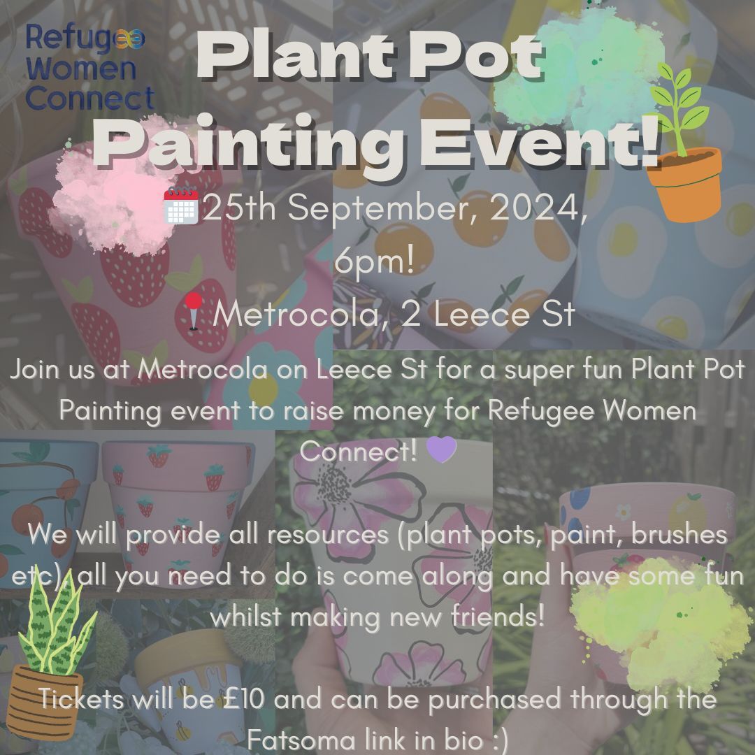 Plant Pot Painting Event to Raise Money for Refugee Women Connect