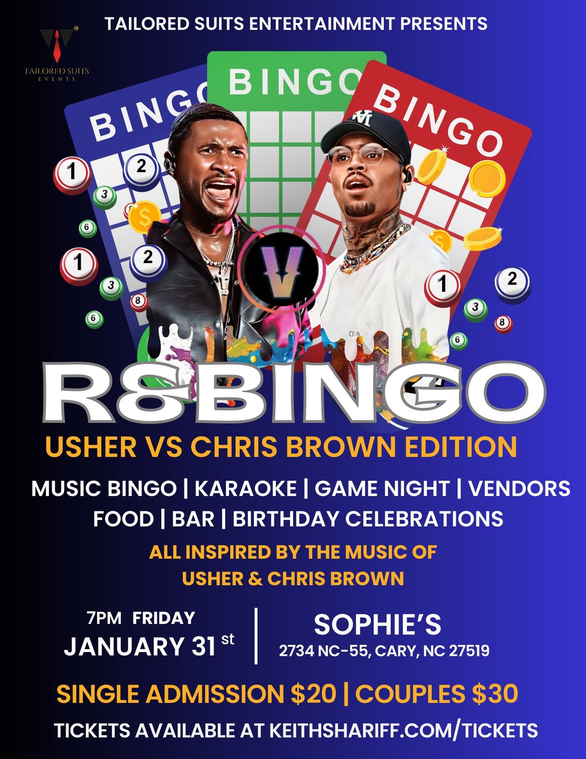 R&Bingo Usher VS Chris Brown Edition