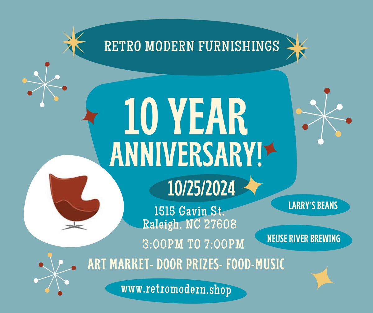 Retro Modern Furnishings 10 Year Anniversary Outdoor Market