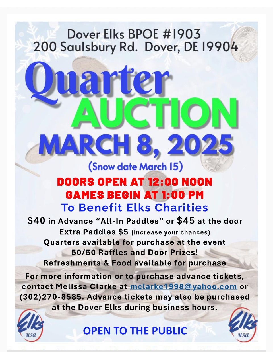 Dover Elks Quarter Auction