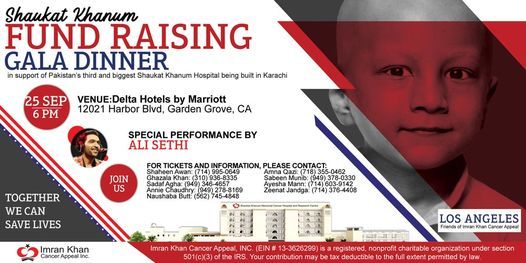 Shaukat Khanum Fundraising Gala Dinner in Los Angeles, USA