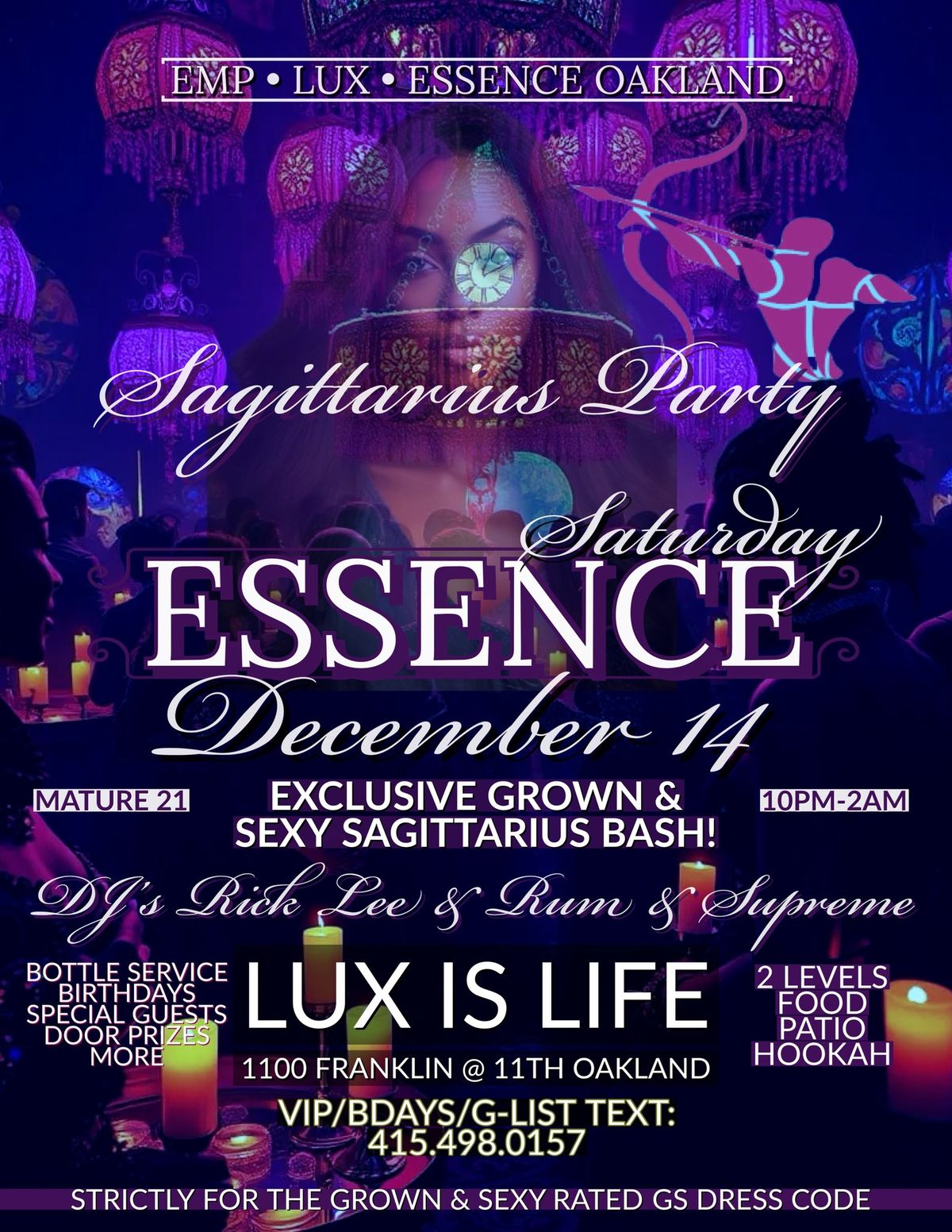 Essence Saturday Sagittarius Party Dec 14 