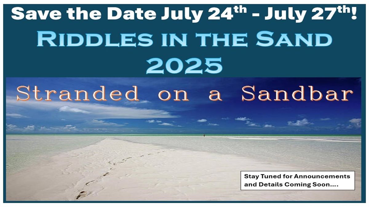 Galveston Bay PHC Riddles in the Sand - Save the Date!