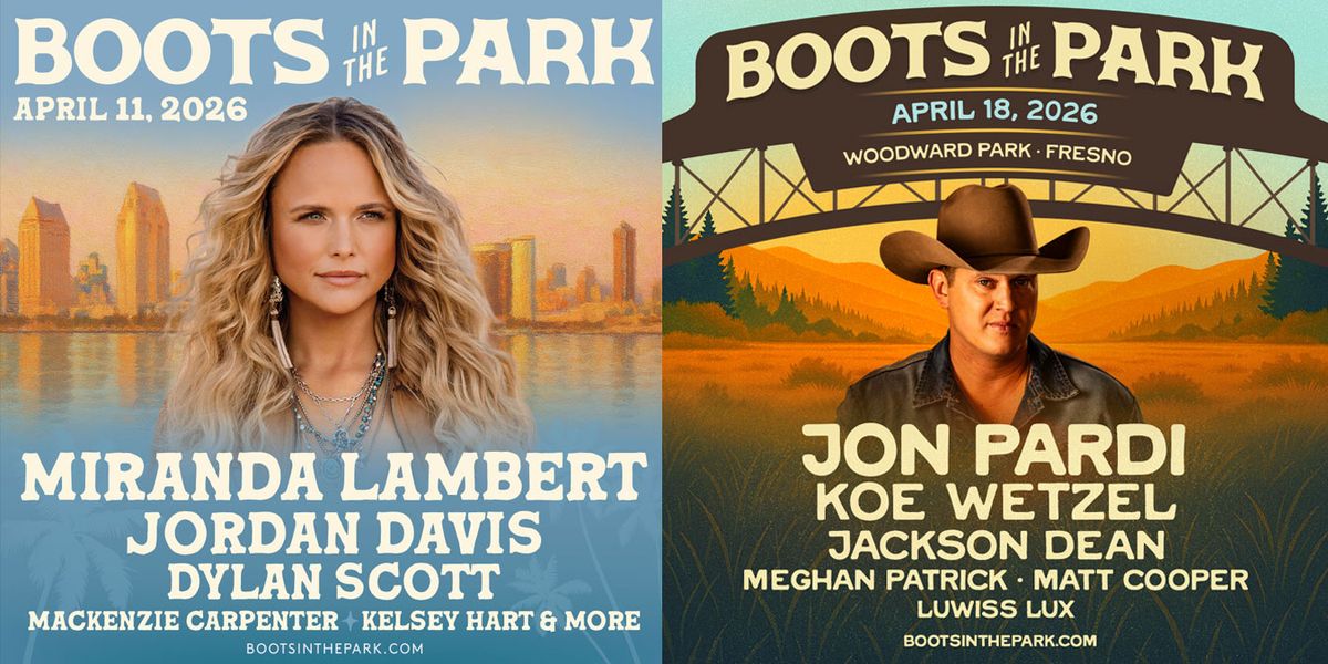 Boots In The Park Fresno: Jon Pardi  Koe Wetzel & Jackson Dean