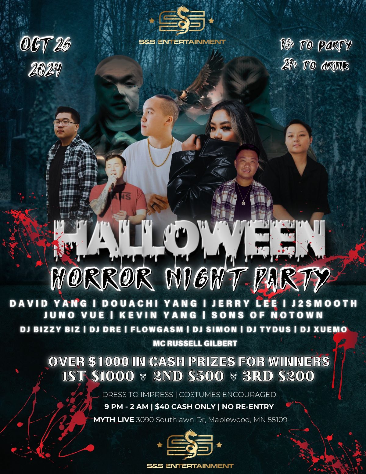 S&S Entertainment Presents: HALLOWEEN HORROR NIGHT PARTY 2024