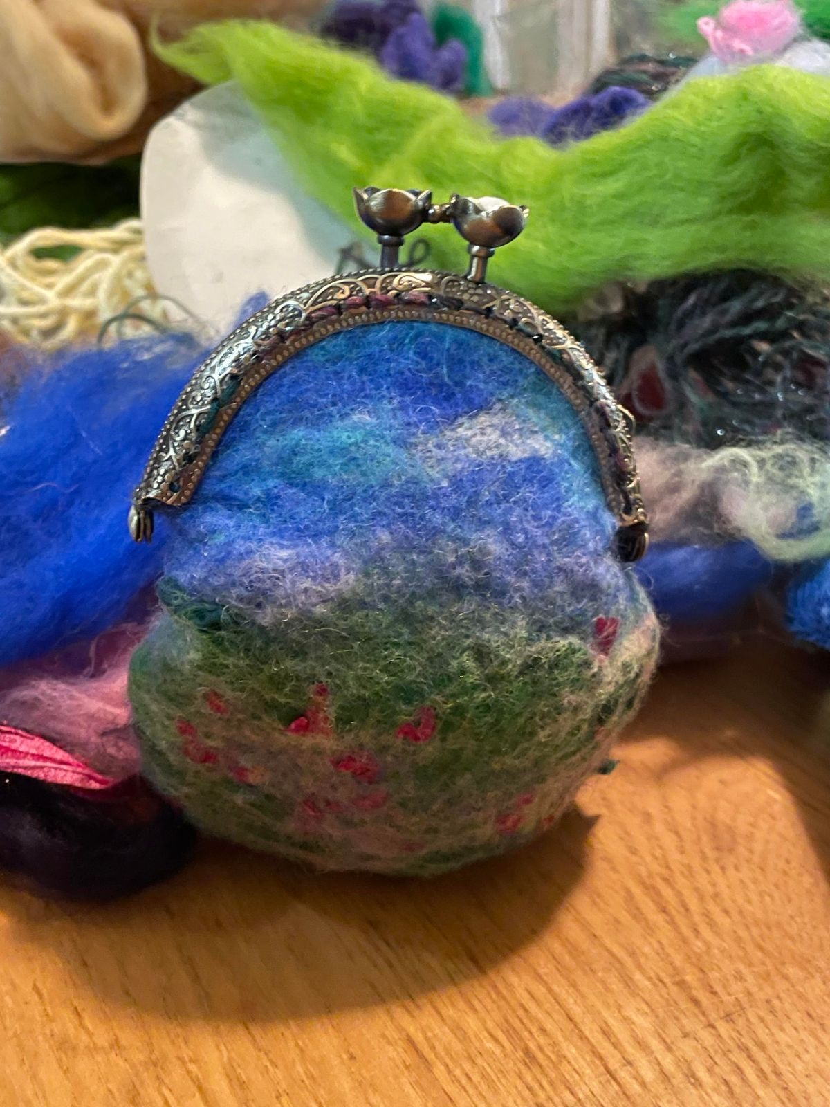 Needle Felted Coin Purse Class