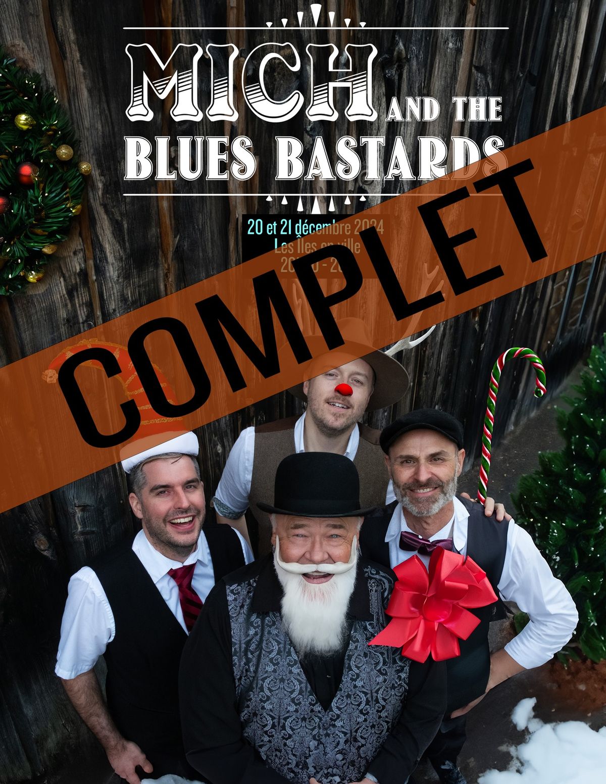 **COMPLET** Party de no\u00ebl blues des \u00celes en Ville avec Mich and the Blues Bastards