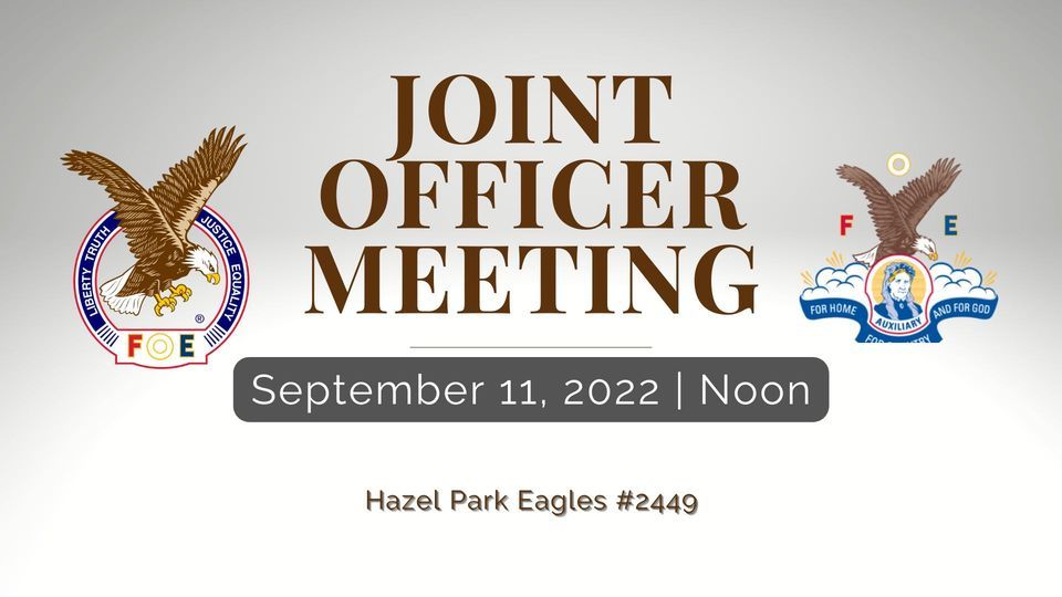 Joint Officers Meeting - September 2022