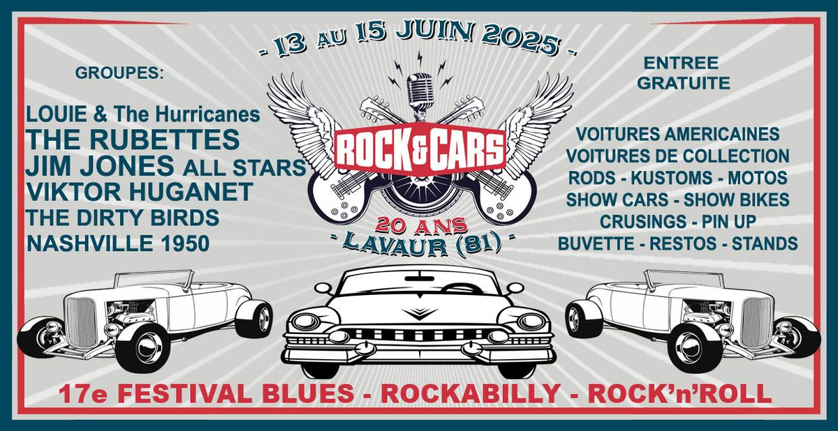 Festival ROCK\u2019&\u2019CARS \u00e0 Lavaur (81) du 13 au 15 juin 2025