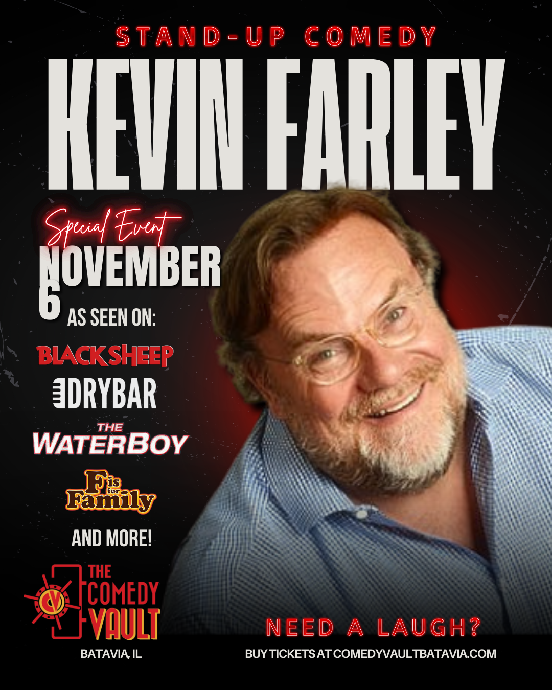 Kevin Farley at Hyenas Comedy Night Club - Dallas