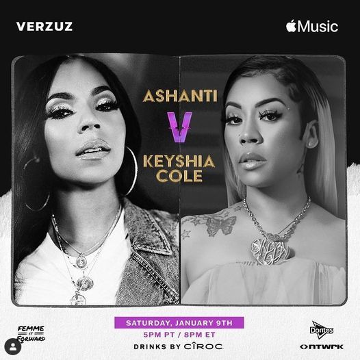 Ashanti VS Keyshiacole Live