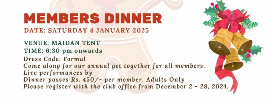 \ud83c\udf74 Members' Dinner