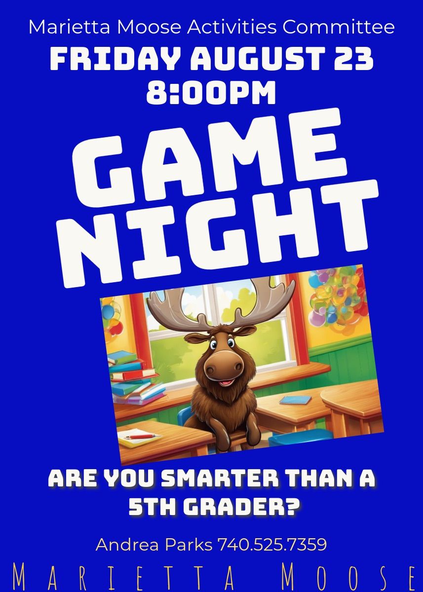Game Night \u2014 Are You Smarter Than a 5th Grader?