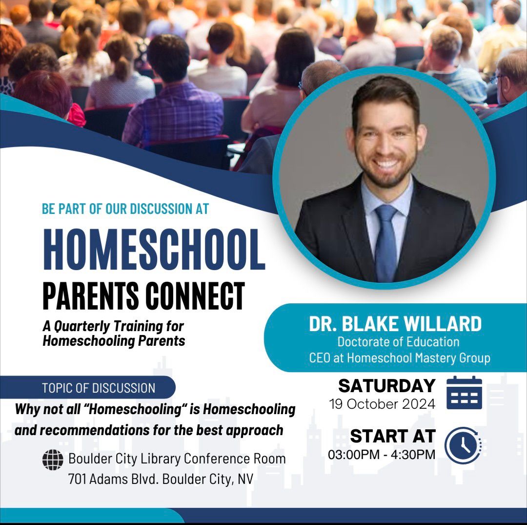 Homeschool Parents Connect: A Quarterly Training for Homeschooling Parents