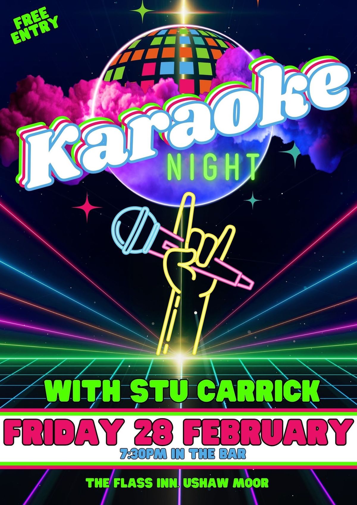 Karaoke night with Stu Carrick 