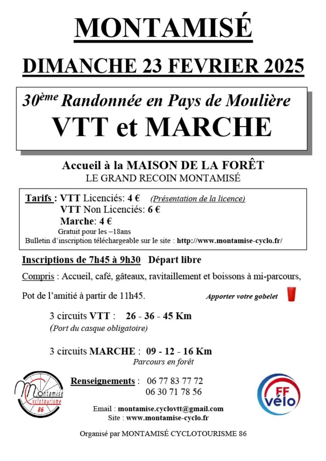 30\u00e8me Rando Marche&VTT en pays de Mouli\u00e8re 