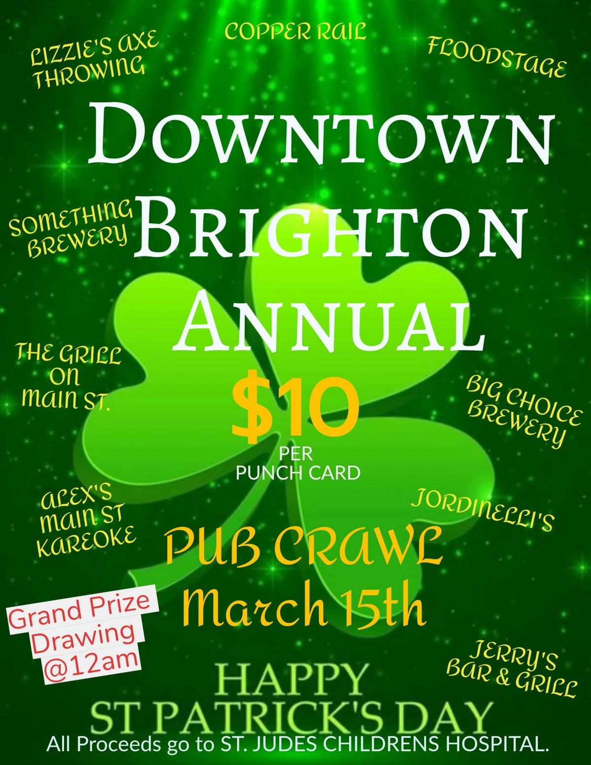 \ud83c\udf40Downtown Brighton's Annual St. Patrick's Day Pub Crawl!\ud83c\udf40