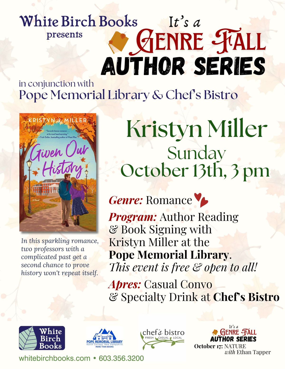 Genre Fall Author Series with KRISTYN MILLER