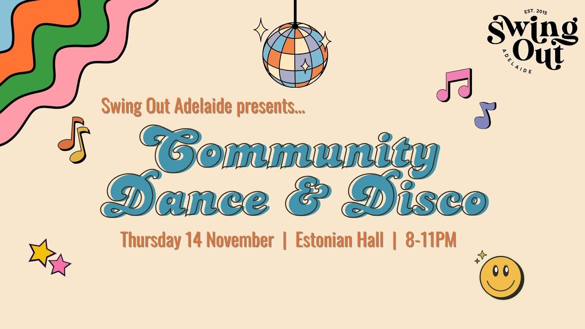 Swing Out Adelaide: Community Dance & Disco \ud83e\udea9