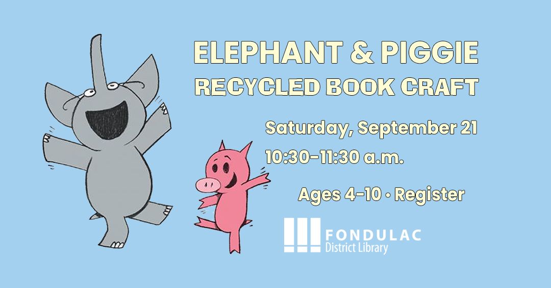 Elephant & Piggie Recycled Book Craft