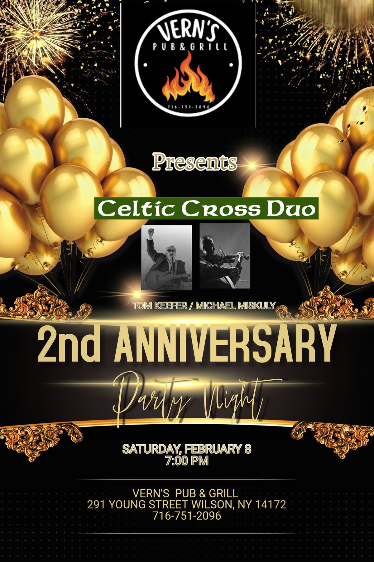 Celtic Cross Duo LIVE at Vern's Second Anniversary Party