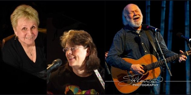 Lana Puckett and Kim Person with George Turman at the Shady Grove Coffeehouse