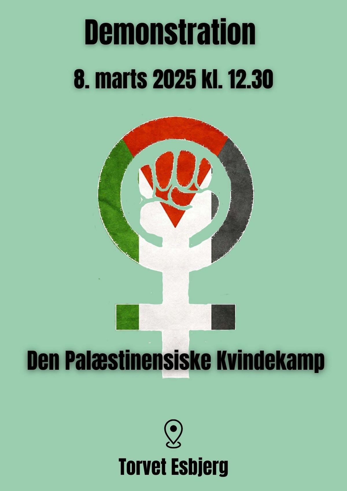 Demonstration- Den Pal\u00e6stinensiske Kvindekamp