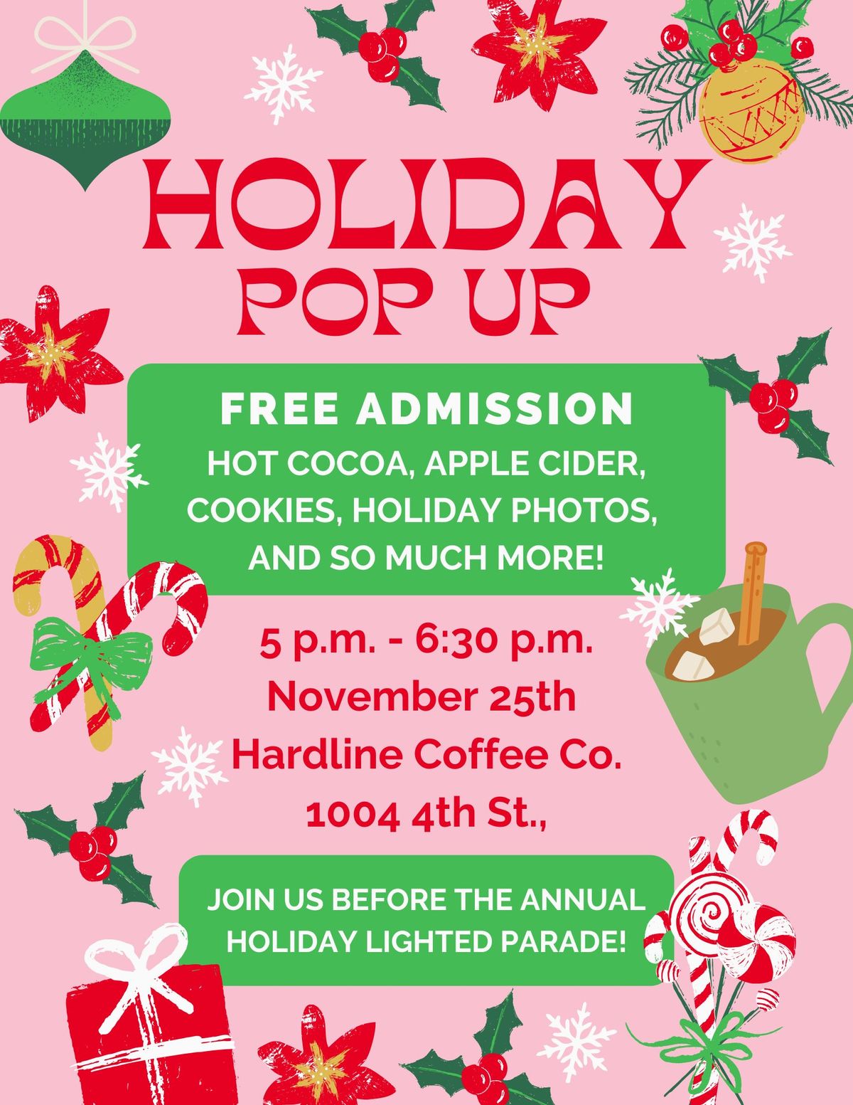 Holiday Lighted Parade Annual Pop Up