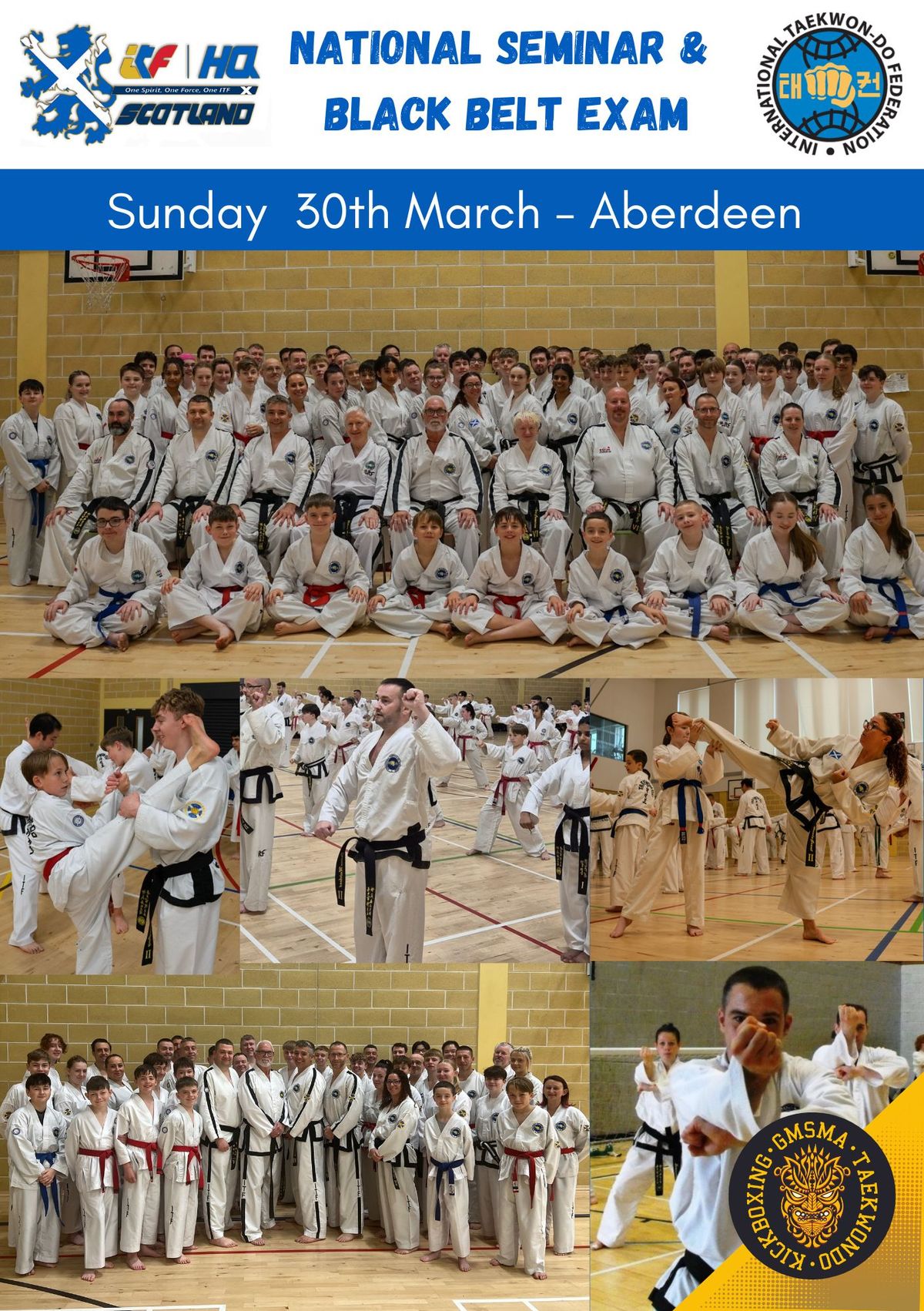 ITFHQ Scotland National Seminar & Black Belt Exam.  